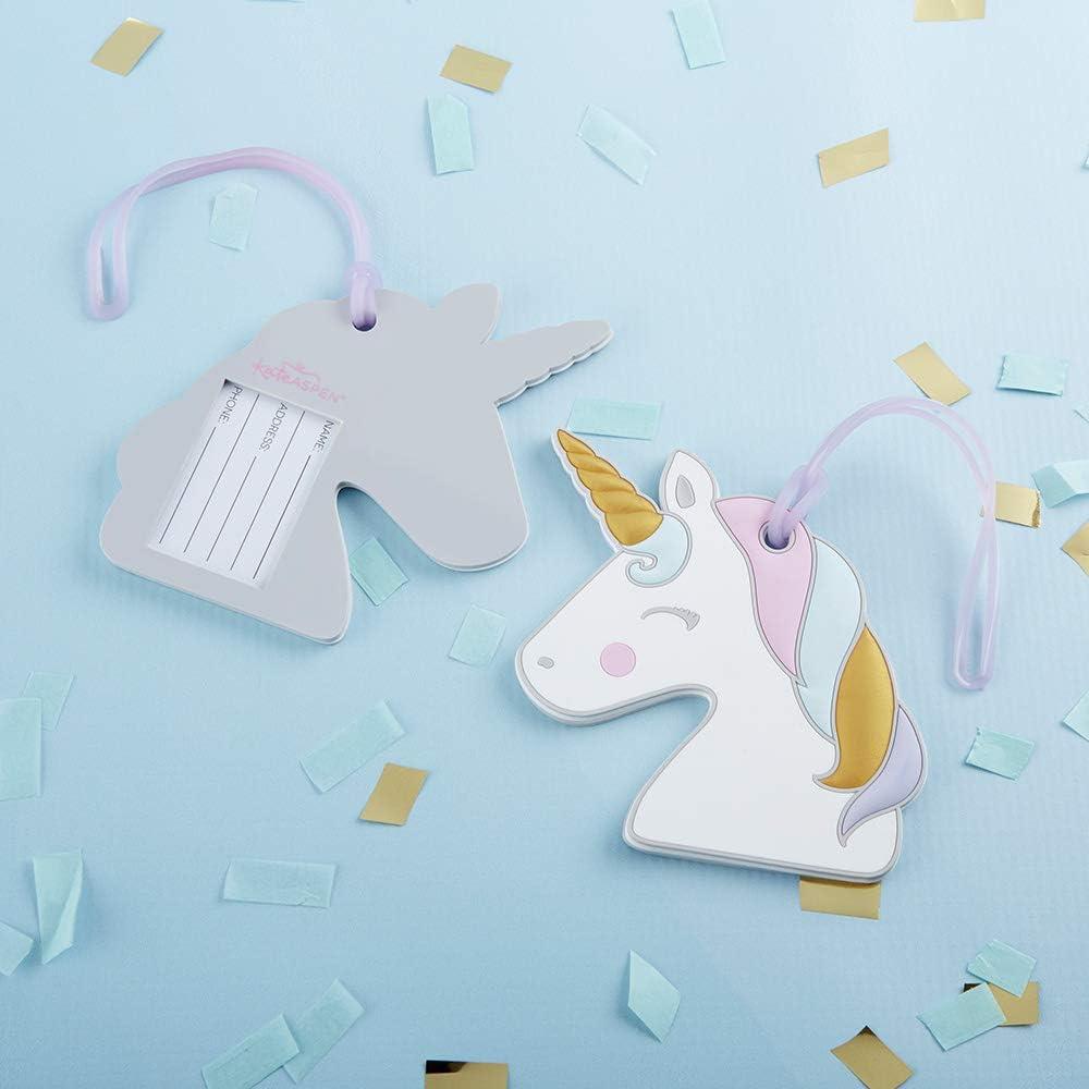 imageKate Aspen 18181NA Decorative Unicorn Luggage SuitcaseBag Tag fairy lights 0 White pink purple blue gold