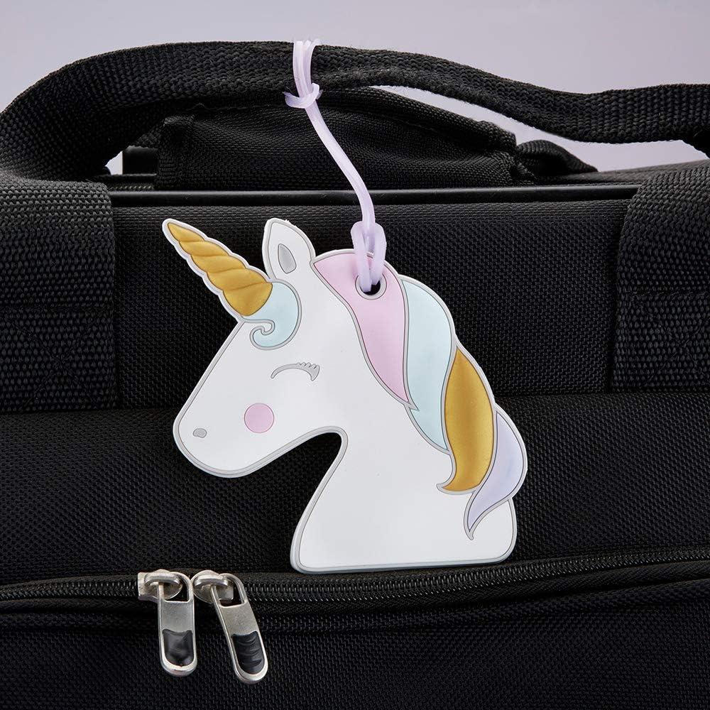 imageKate Aspen 18181NA Decorative Unicorn Luggage SuitcaseBag Tag fairy lights 0 White pink purple blue gold