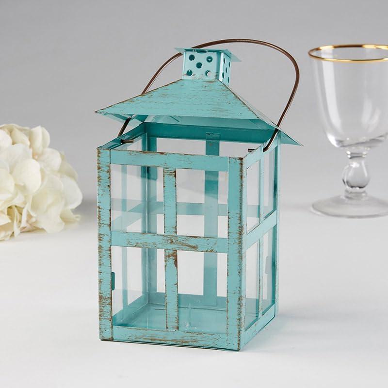 imageKate Aspen Vintage Distressed Decorative Lantern Blue Extra Large Pack of 1105 Inch Blue Decorative Lantern