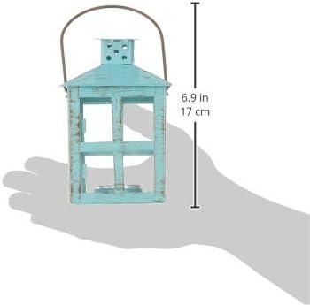 imageKate Aspen Vintage Distressed Decorative Lantern Blue Extra Large Pack of 16 Inch Blue Decorative Lantern