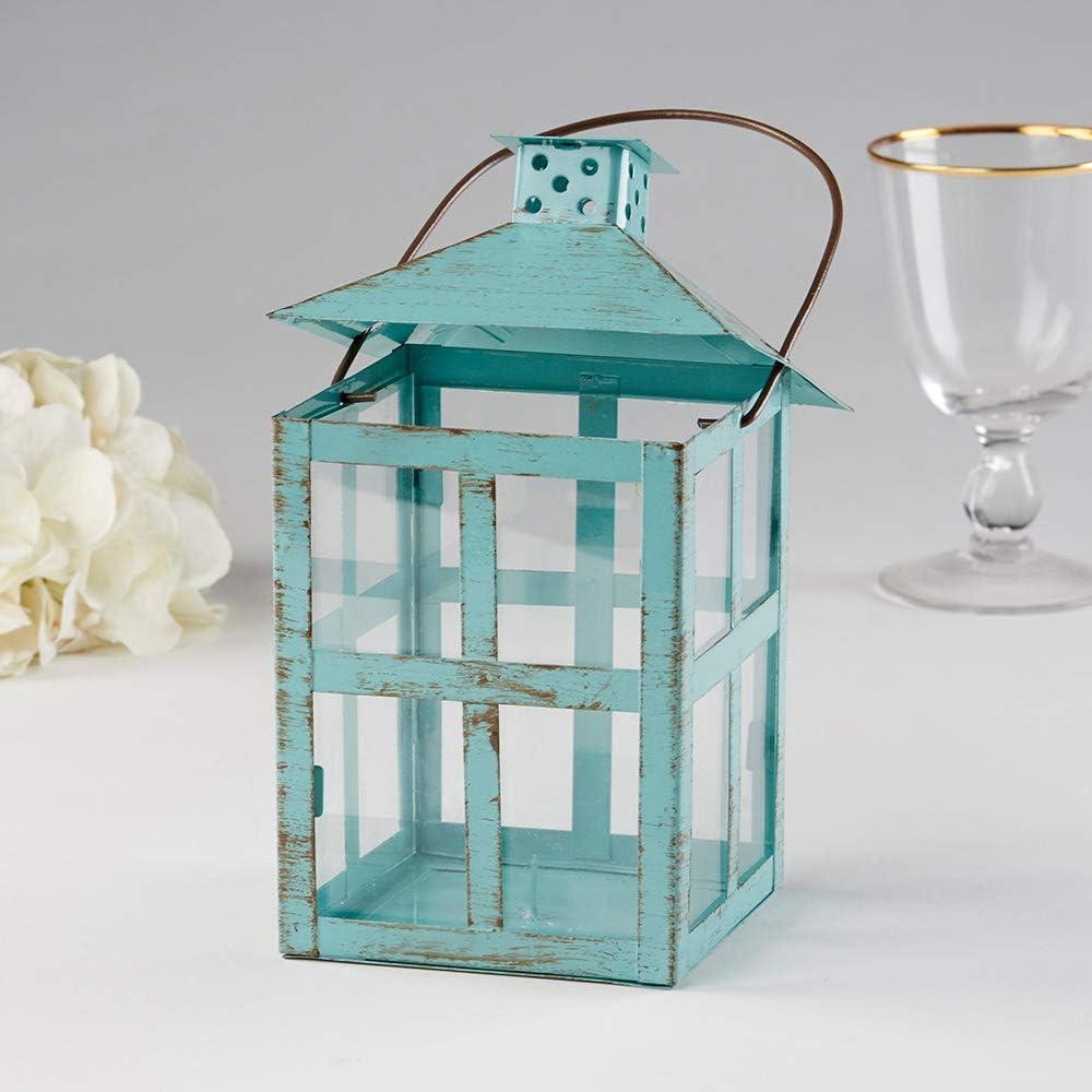 imageKate Aspen Vintage Distressed Decorative Lantern Blue Extra Large Pack of 175 Inch Blue Decorative Lantern