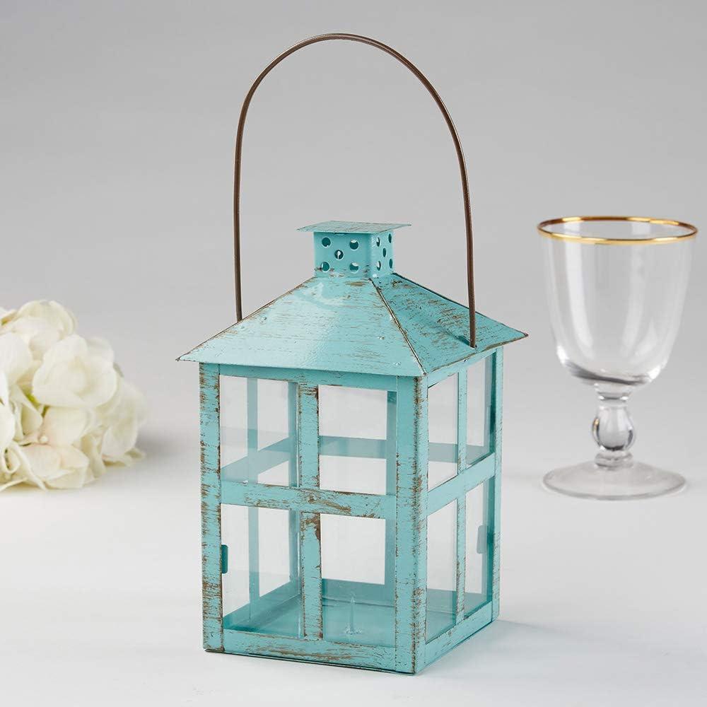 imageKate Aspen Vintage Distressed Decorative Lantern Blue Extra Large Pack of 175 Inch Blue Decorative Lantern