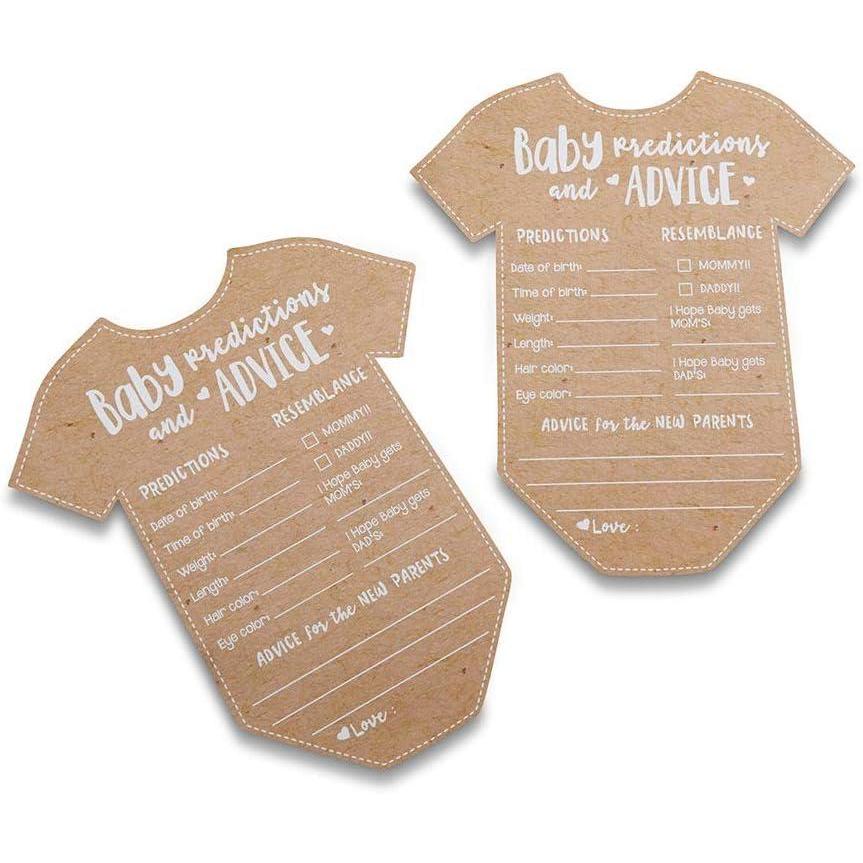 imageKate Aspen Honey Bear Advice Cards For Baby Shower Game ampamp Activity Prediction Cards Baby Shower Decorations Set of 50Kraft Onesie Prediction Cards