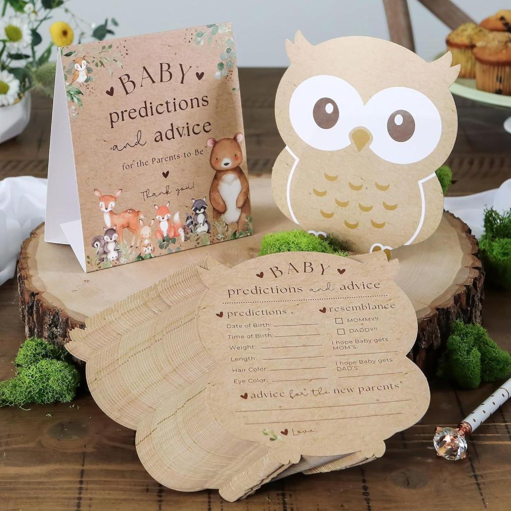 imageKate Aspen Honey Bear Advice Cards For Baby Shower Game ampamp Activity Prediction Cards Baby Shower Decorations Set of 50Woodland Advice Cards