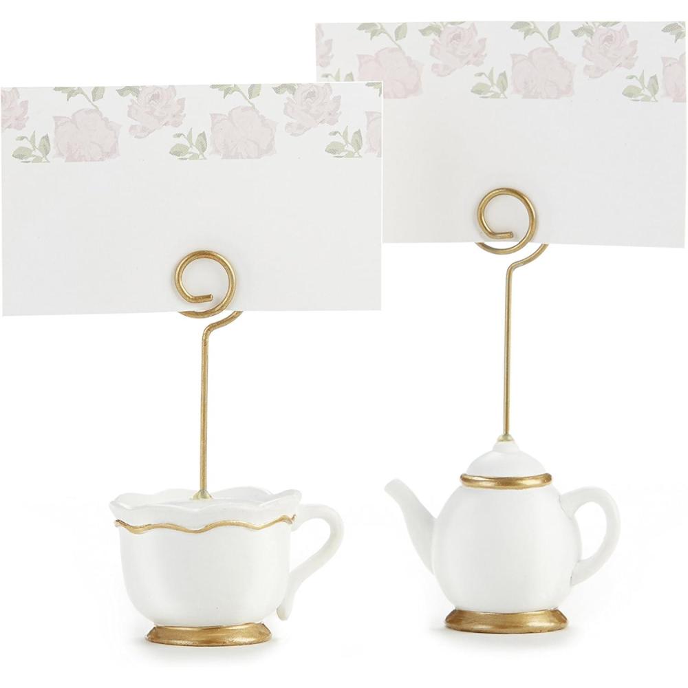 imageKate Aspen Place Card Holders Tea Time Whimsy Teapot and Teacup Place Cards Included Set of 6Pink