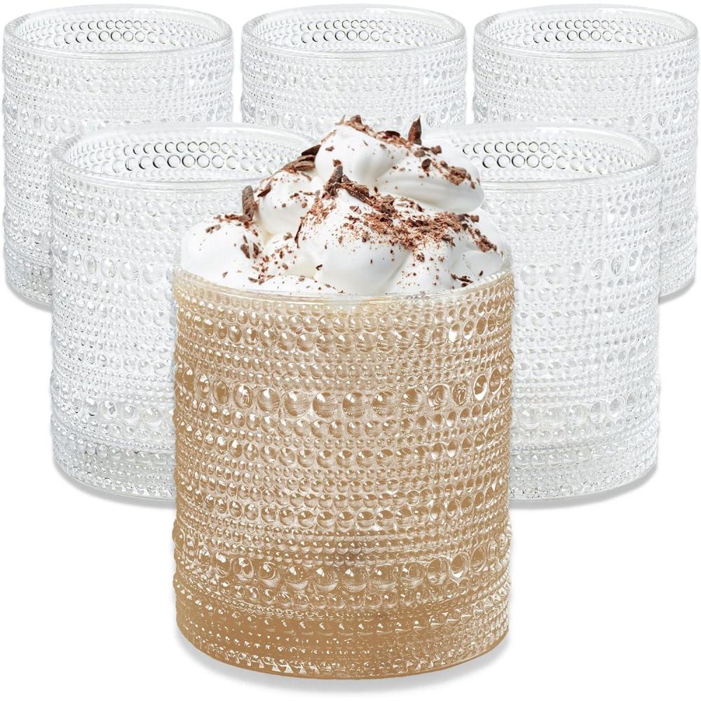 imageKate Aspen Sage Green Hobnail Beaded Drinking Glasses Set of 610 oz Vintage Glassware Set Cocktail Glass Set Juice Glass Water Cups  Makes A Great Hostess Gift or Gift for New Home OwnersClear
