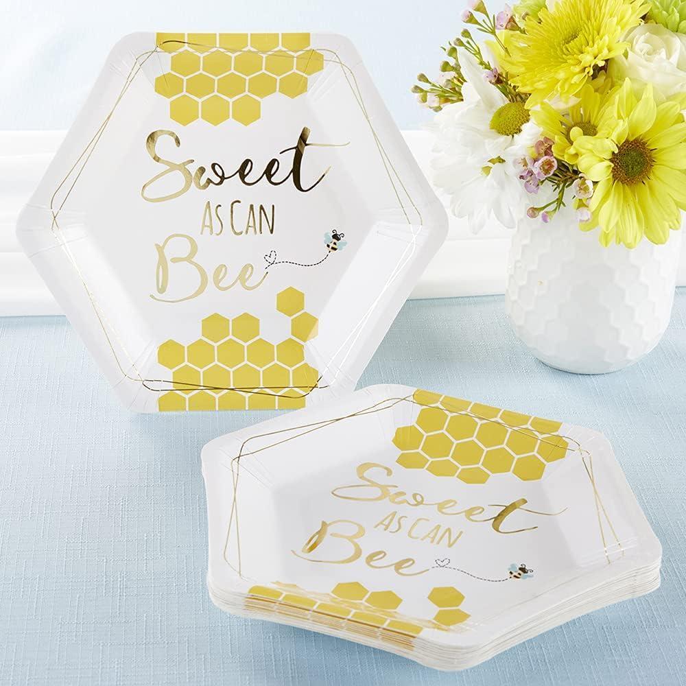 imageKate Aspen Sage Green Party Decorations Eucalyptus Floral Print 7 in Decorative Premium Paper Plates 350 GSM weight Set of 16  Perfect for Greenery Baby Shower ampamp Bridal ShowersSweet As Can Bee