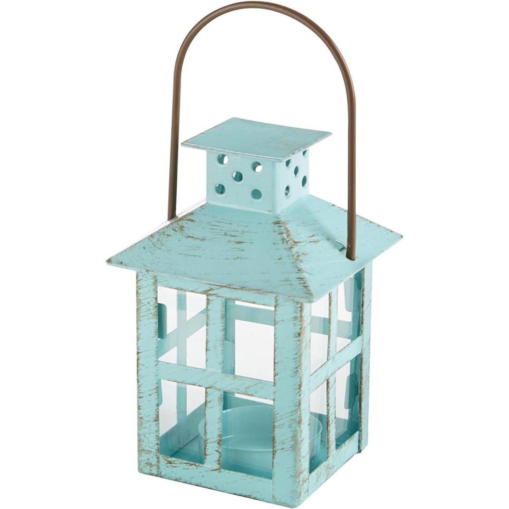 imageKate Aspen Vintage Distressed Decorative Lantern Blue Extra Large Pack of 1Small