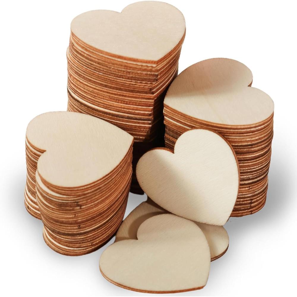 imageKate Aspen Wooden Hearts for Guest Book Set of 75 Wedding Guestbook Alternative Drop Box Hearts Unfinished Wood Shapes for CraftsWood