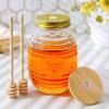 imageKate Aspen 24oz Bee Hive Shaped Honey Glass Mason Jar with Two Wooden Honey Dippers Bamboo ampamp Metal Lid Kitchen Decor Bumblebee Baby Shower Prize Take Home Gift Bee Decorations