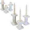 imageKate Aspen Greek Column Inspired Dual Sided Pillar Pedestal Stand Tapered Candle Stick HolderVotive Holder Vintage Home Decor Centerpiece Table Decorations Fireplace Decor