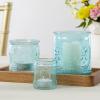 imageKate Aspen Nesting Vintage Blue Glass Votive Candle Holders Set of 3 Farmhouse Decor Room Decoration Shelf DecorBlue