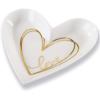 imageKate Aspen Shaped Love Ceramic Gold Foil Trinket Dish Heart Medium