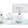 imageSnow Flurry Flocked Glass Ornament Place Card Holders Set of 61