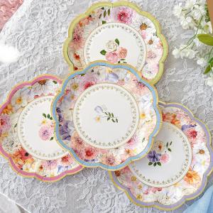 Kate Aspen 9 in. Premium Paper (Assorted Set of 16) Tea Party Decorations, One Size, 9 Inch Plates(7 Inch Paper Plates)