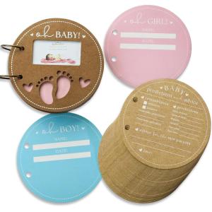 Kate Aspen Honey Bear Advice Cards For Baby Shower Game & Activity, Prediction Cards, Baby Shower Decorations, (Set of 50)(Circle Advice Card Book)