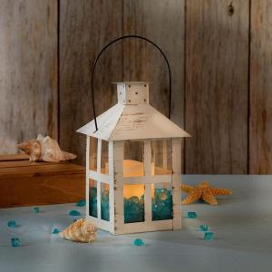 Kate Aspen Rustic Farmhouse Decor White Candle Holder Lantern Decorative (5 Inch), Wedding Decoration, Centerpiece Table Decorations, Home Decor, Shelf Decor, Fireplace Lantern(9 inch White Decorative Lantern)