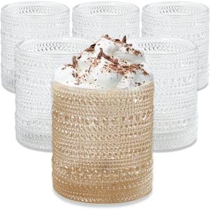Kate Aspen Sage Green Hobnail Beaded Drinking Glasses Set of 6-10 oz Vintage Glassware Set Cocktail Glass Set, Juice Glass, Water Cups | Makes A Great Hostess Gift or Gift for New Home Owners(Clear)