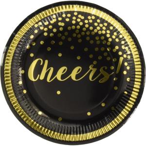 Kate Aspen Sage Green Party Decorations, Eucalyptus Floral Print 7 in. Decorative Premium Paper Plates (350 GSM weight -Set of 16) – Perfect for Greenery Baby Shower & Bridal Showers(Cheers)