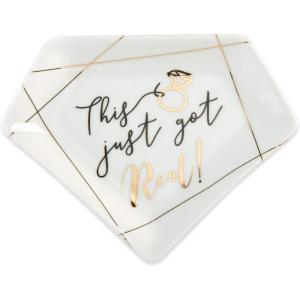 Kate Aspen Trinket Dish, One Size, White