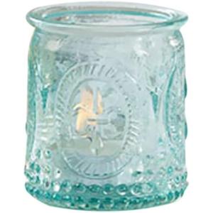 Kate Aspen Vintage Blue Glass Tealight & Votive Candle Holders (Set of 8), Farmhouse Decor, Room Decoration, Shelf Decor(Blue)