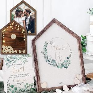 Kate Aspen Wedding Guest Book Alternative – Our Adventure Begins Globe Frame Keepsake (22101NA), Black(Rustic House)