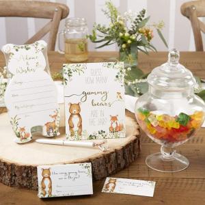 Kate Aspen Woodland Baby, One Size, Shower Advice Card & Game (Set of 50)(Woodland)