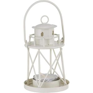 Kate Aspen by The Sea Lighthouse Tea Light Holders (Set of 4), Beach Wedding Favors, Nautical Decor, Coastal Decor, Ocean Decorations, White (14143WT)(1pc)