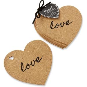Kate Aspen “Heart” Cork Coasters, Set of 4(4 Sets)
