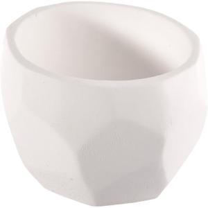 Kate Aspen “Modern Garden” Geometric Planter, White, Set of 4