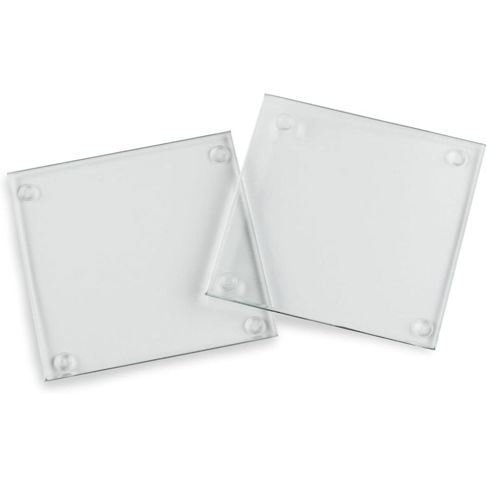 imageClear DIY Glass Drink Coasters Set of 12  Home Dcor or DIY Party FavorClear  12 Pcs