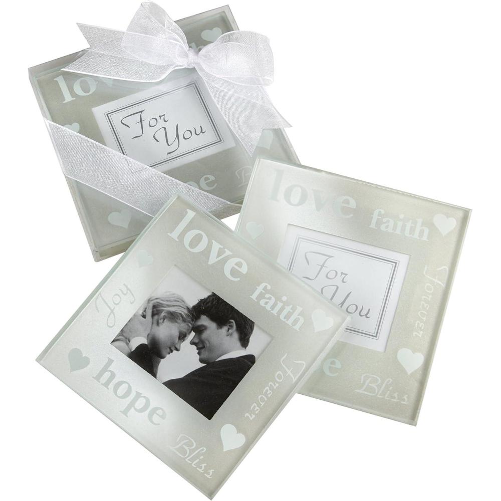 imageClear DIY Glass Drink Coasters Set of 12  Home Dcor or DIY Party FavorGood Wishes