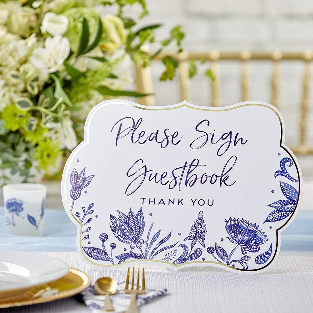 imageKate Aspen Blue Willow 7 in Decorative Premium Paper Plates 350 GSM weight Set of 16 Perfect for Bridal Showers and WeddingsDcor Sign Kit Set of 8