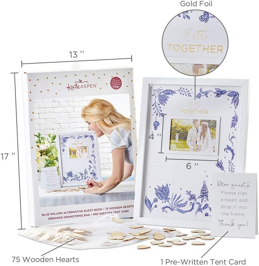 imageKate Aspen Blue Willow 7 in Decorative Premium Paper Plates 350 GSM weight Set of 16 Perfect for Bridal Showers and WeddingsWedding Guest Book Alternative