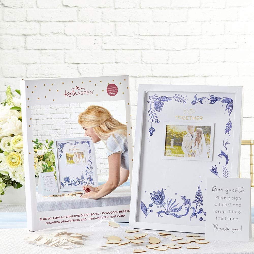 imageKate Aspen Blue Willow 7 in Decorative Premium Paper Plates 350 GSM weight Set of 16 Perfect for Bridal Showers and WeddingsWedding Guest Book Alternative