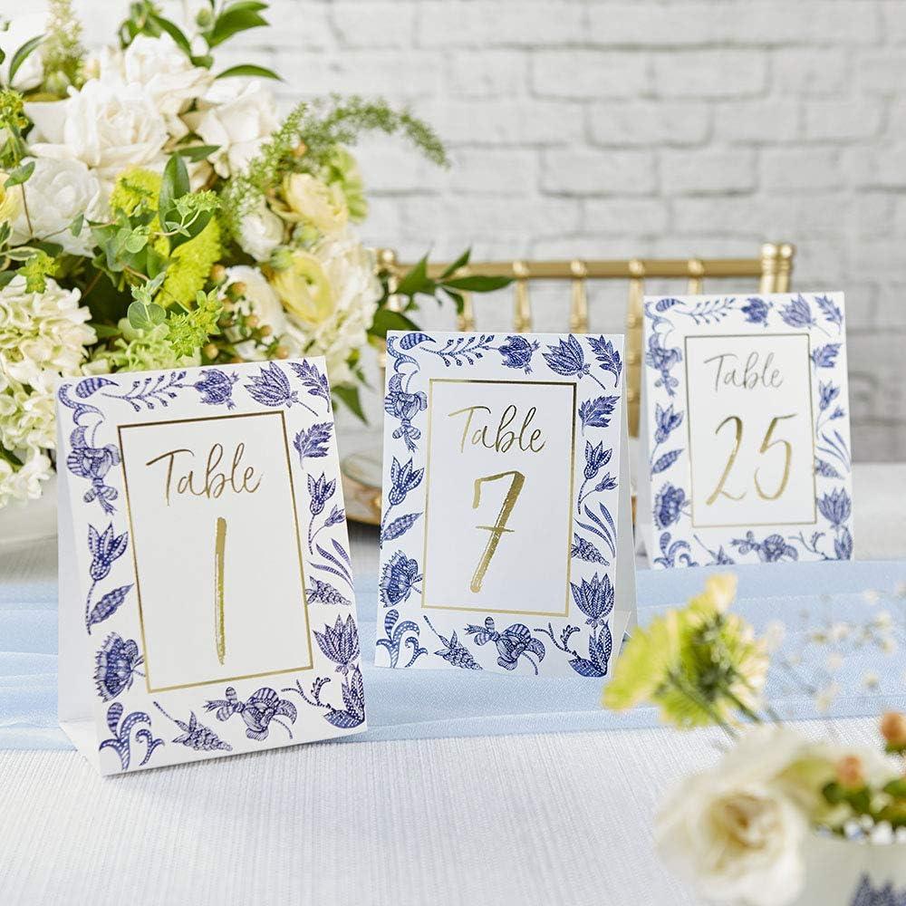 imageKate Aspen Blue Willow 7 in Decorative Premium Paper Plates 350 GSM weight Set of 16 Perfect for Bridal Showers and WeddingsWedding Table Numbers 125