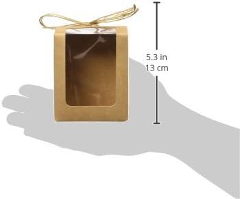 imageKate Aspen Gold Shimmer Display Gift Box GiftParty Favor can hold 9 oz Stemless Wine Glass Set of 12Kraft