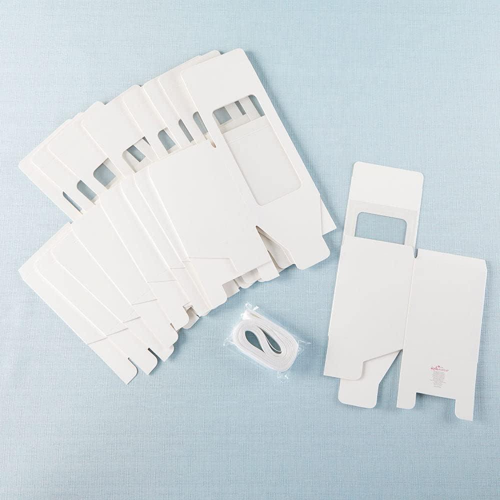 imageKate Aspen Gold Shimmer Display Gift Box GiftParty Favor can hold 9 oz Stemless Wine Glass Set of 12White