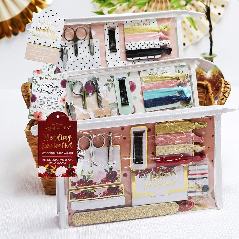imageWedding Day Emergency Kit for Bride Fall Floral Wedding Survival Kit Bridal Shower Gift Set with Cosmetic Bag Gift for The Bride Bridesmaid Gifts