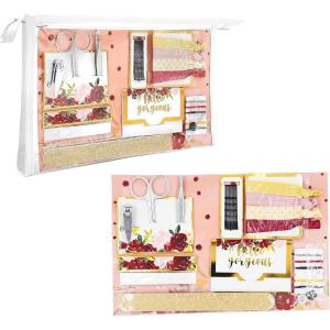 Wedding Day Emergency Kit for Bride, Fall Floral Wedding Survival Kit, Bridal Shower Gift Set with Cosmetic Bag, Gift for The Bride, Bridesmaid Gifts