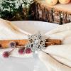 imageKate Aspen Sparkling Silver Snowflake Christmas Napkin Rings Set of 4 Christmas Table Decorations Napkin Holders