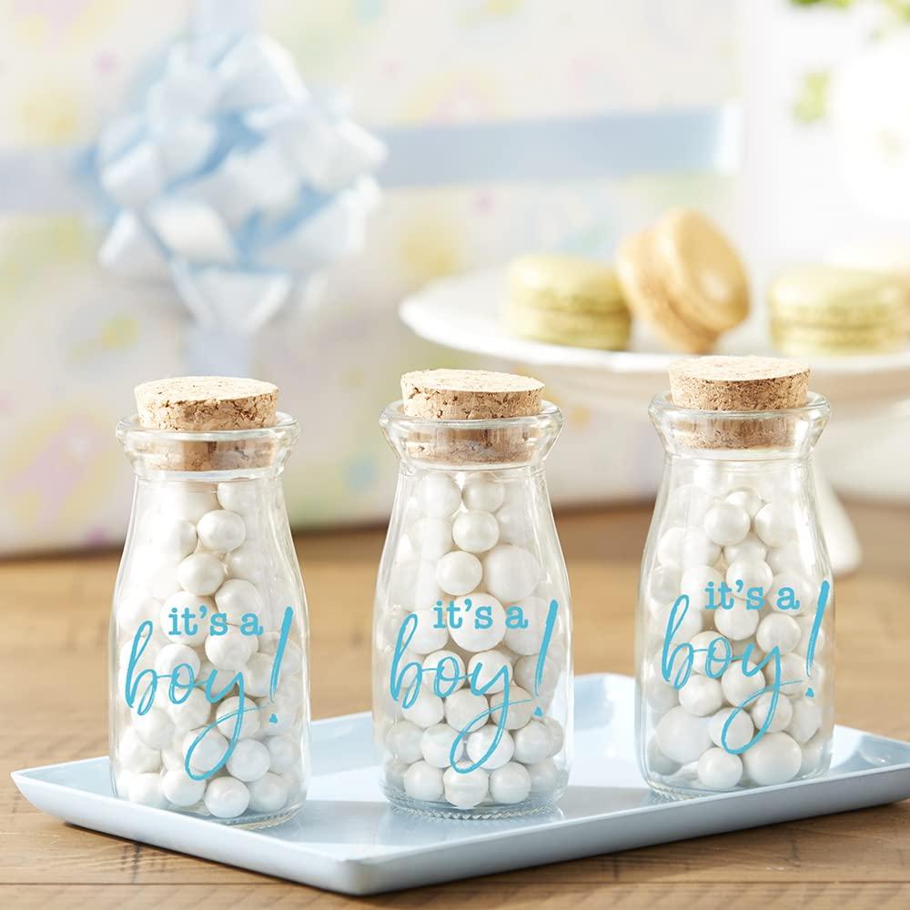 imageKate Aspen Printed 38 oz Vintage Milk Bottle Favor Jar Its a Girl Set of 12 Updated Graphics Its A Girl Pink 2 27196NAGIRLIts a BoyBlue Script