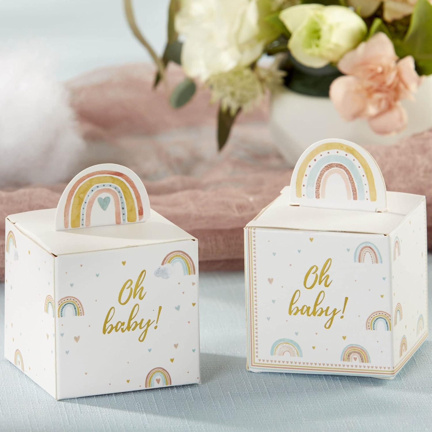 imageKate Aspen Set of 24 Woodland Baby Shower One Size Pink Favor BoxesBoho Rainbow
