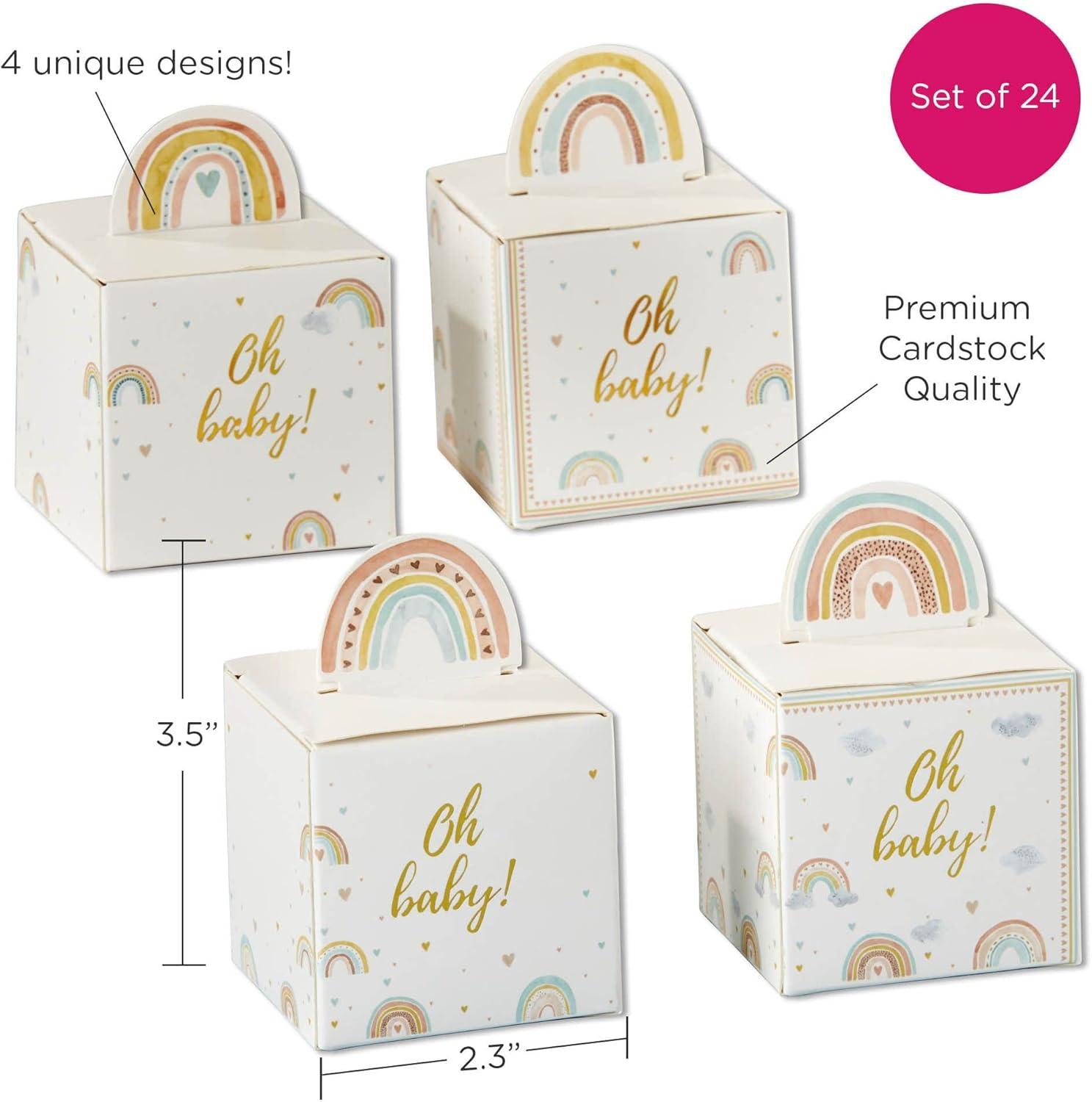 imageKate Aspen Set of 24 Woodland Baby Shower One Size Pink Favor BoxesBoho Rainbow
