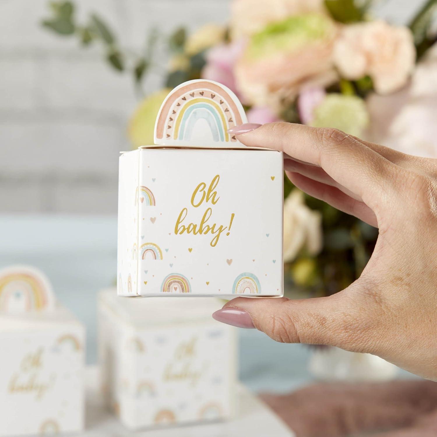 imageKate Aspen Set of 24 Woodland Baby Shower One Size Pink Favor BoxesBoho Rainbow