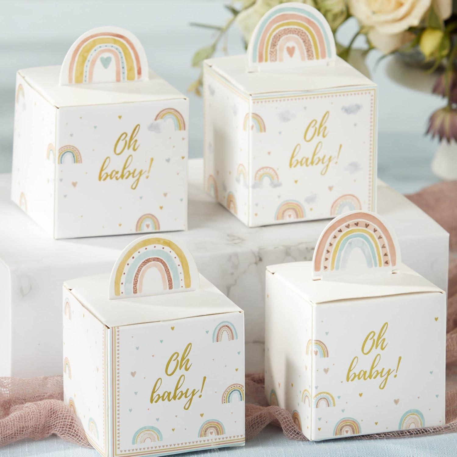 imageKate Aspen Set of 24 Woodland Baby Shower One Size Pink Favor BoxesBoho Rainbow