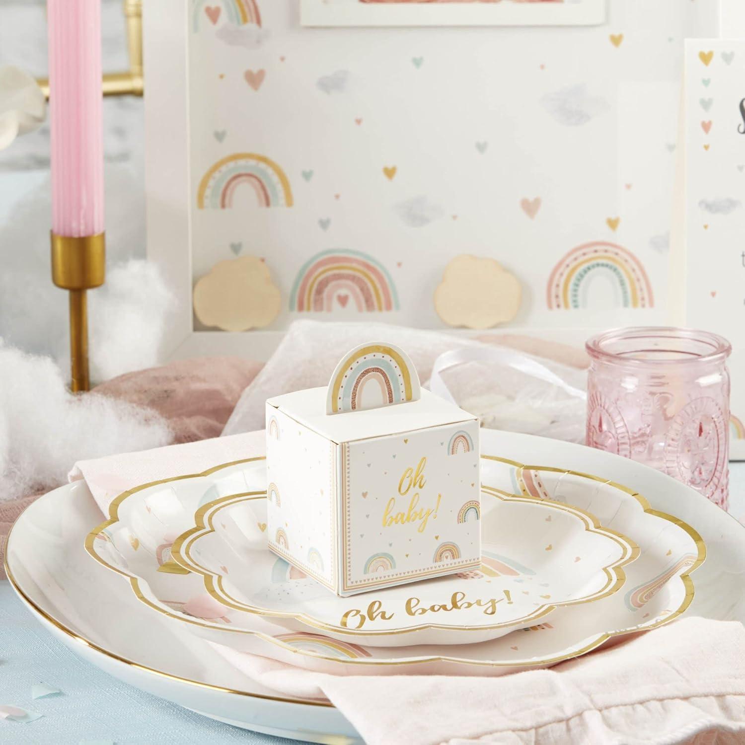 imageKate Aspen Set of 24 Woodland Baby Shower One Size Pink Favor BoxesBoho Rainbow