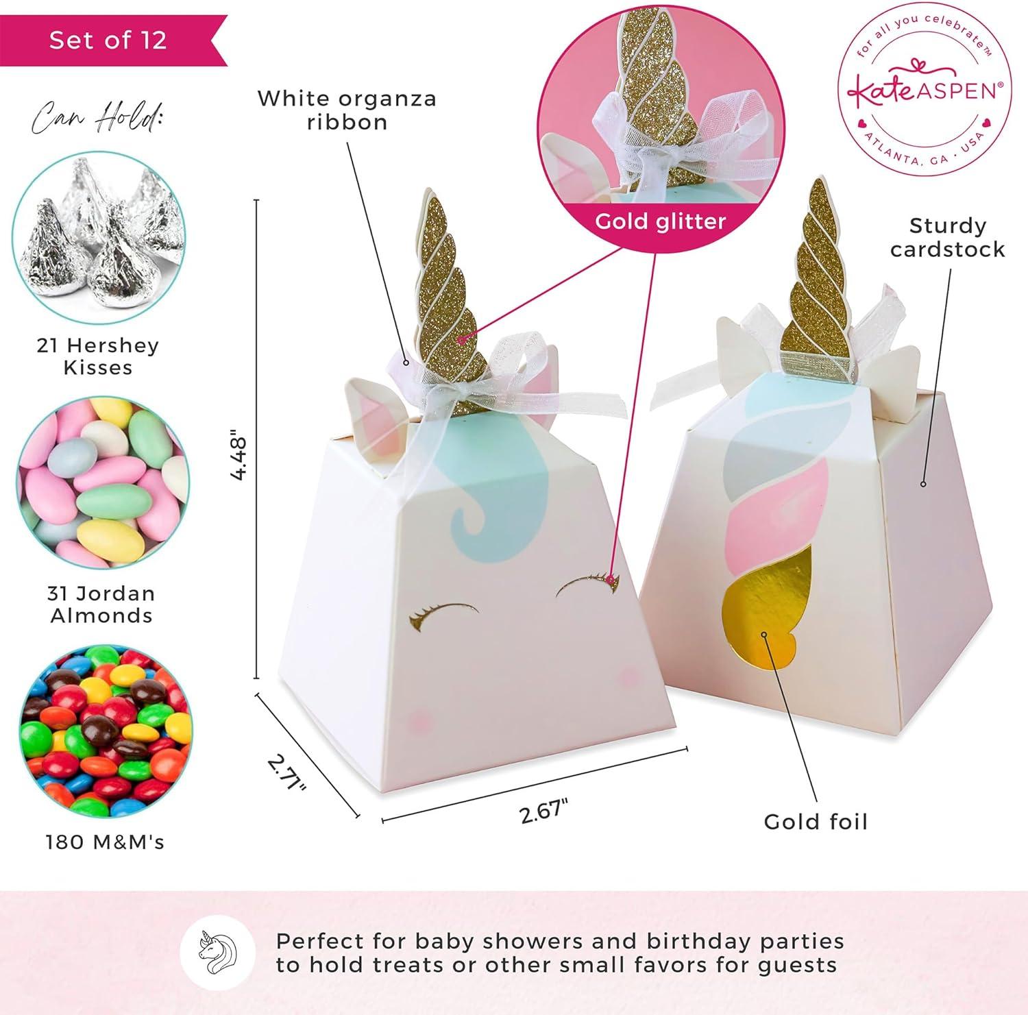 imageKate Aspen Set of 24 Woodland Baby Shower One Size Pink Favor BoxesMulticolor