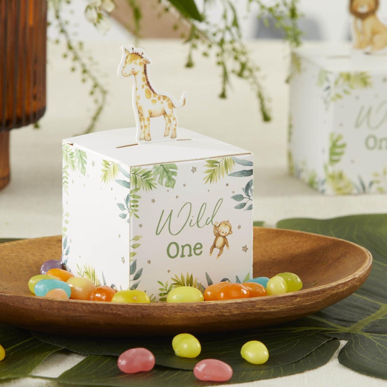 imageKate Aspen Set of 24 Woodland Baby Shower One Size Pink Favor BoxesSafari