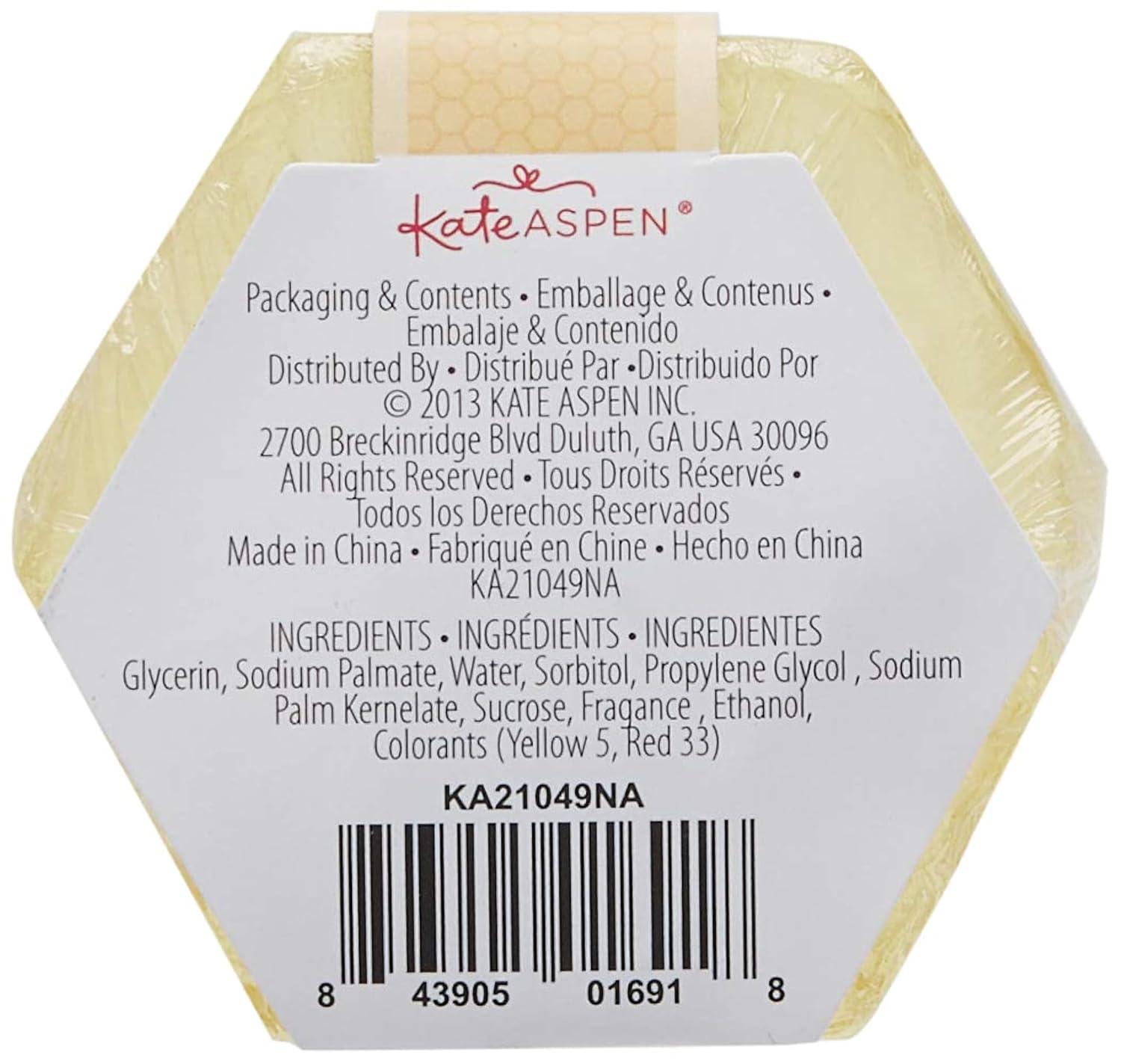 imageKate Aspen Sweet Honey ampamp Fresh Flower Scented Honeycomb Soap Mommy to Bee Baby Shower Favors Pack of 4 Count21084NA1 Count Pack of 1